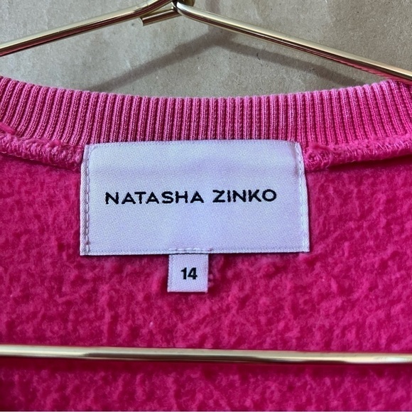 Natasha Zinko Sweat Set Embroidered Pig Elephant Sweatshirt Joggers Pink Size XS - Picture 2 of 16